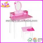 Popular MDF children makeup vanity with mirror, drawer and chair