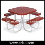 Arlau TB19 Punched Round Steel Plate Picnic Table Sets Camping Table Garden Table-TB15