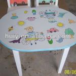 wooden colorful children table and chair