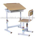 Height adjustable desk and chair