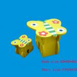 butterfly shaped foam eva kids desk and chair