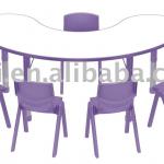 children plastic half moon table for children made in china-YCY-070