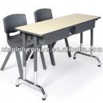 Long study table and desk/Two students seats table and desk YCY-081