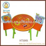 MDF and Pine children Table and chair set-HT1001
