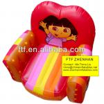 Red Cheap Kids PVC Inflatable Dora air sofa chair-FSF121101