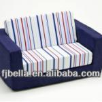 Blue Stripe Kids Flip Out Foam Sofa -Seat Foam Cushion-BLA-FS005