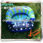 inflatable kids chair with cover printing, blue air small sofa,inflatable child sofa for boy