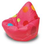 Slinky Tear Drop Beanbag Chair with printed leather fabric