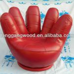 hand shaped chair for children,red kids/children leather sofa