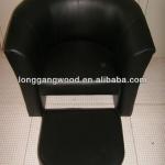 mini children black leather sofa and stool,kids leather sofa and stool-LG08-S064