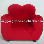 high quality children red velvet sofa,kids velvet sofa-LG08-S063R