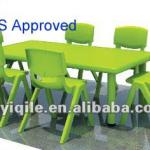 Stackable plastic tables and chairs for kids