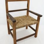 High quality Antique Wooden Chair with Rush Cushion