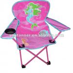 kids foldable camping chair / mermaid printing folding camping chair / kids padded metal folding chairs