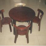 Bent wood children study round table and chair