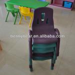 Kindergarten Furniture Kids Stackable Plastic Chairs With Steel Tube Chair Legs
