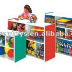 different style of wooden children toy shelf with competitive price