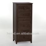 Traditional chocolate 6 drawer chest