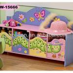 Nice Wooden children 4-doors storage cabinet