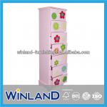 Kids Wooden 7 Drawer Cabinet Girl