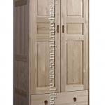 Two Door Wooden Wardrobe with Drawers