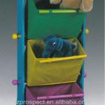 children wooden storage cabinet with non-woven boxes-QX12073