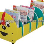 2013 lovely and new design wooden bookshelf for children