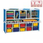 Colorful kids room cabinets designs for storage