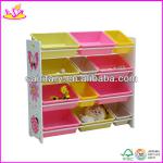 2013 New and Popular design wooden toy organizer for kids with 12 bins-W08C034