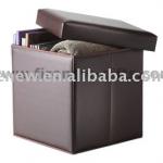 Faux Leather Hat Storage Box-FN1341