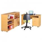 Budget Desk with Bookcase and Mobile drawers-OZSBR