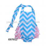 2013 rainbow cotton chevron swing top baby outfits-OST012