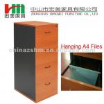 4 drawer filling Wood file cabinet-HM-P4-A1