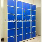 Self-setting PIN locker storage cabinet