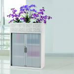 Office metal tambour cabinet with planter box-TM001#