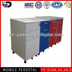 3 drawer metal file cabinet with 5 wheels-YD-SC6