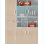 Wooden File Cabinet with glass window