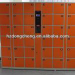 Barcode operated locker cabinet