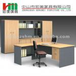 Wood furniture L-type office desk,bookcase,filing cabinet-ideal office furniture