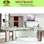 glass desktop office table/CEO office table/ morden design office table
