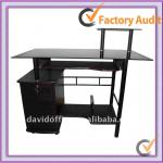 office desk with Black glass top