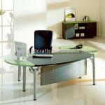 Modern MDF fireproofing board office furniture with side table metall office table-CL-D23