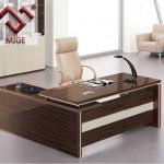 Wood Veneer UV finishing L Shape Wood Office Table-MBST-024