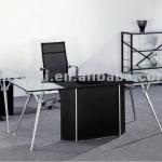 Modern steel tempered glass office desk 202#-202#