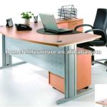 Metal legs cherry color wooden office furniture table designs(CR-E)
