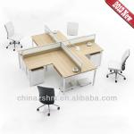 25mm panel 4 person partiton workstation,office furniture manufacture