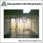 Simple interior tempered glass wall for office-