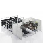 Modern Office Partition With Overhead Cabinet LK-Z0158