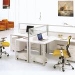 Modern office screen series desk,double office desk with glass&amp;aluminium screen-XY-T288-2D