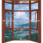 Aluminium-Wood Clad Profiles for Double Casement Windows and Doos-6063